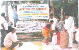 flood relief work