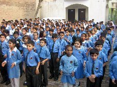 Pakistani school assembly