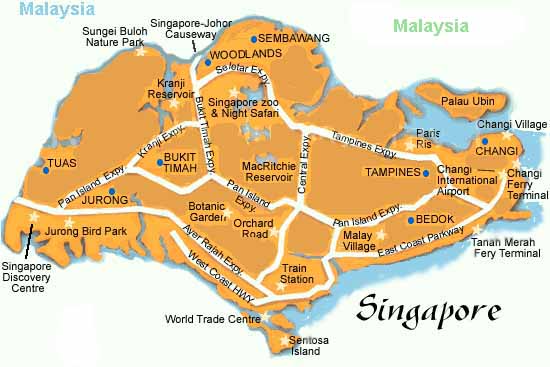 map of S'pore